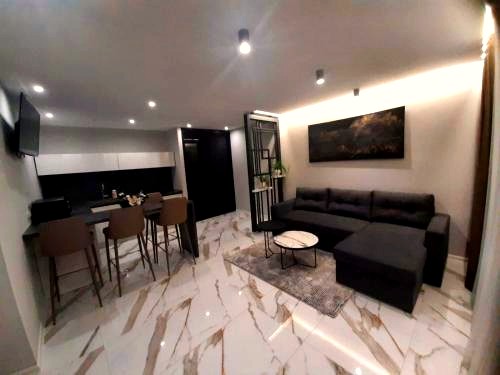 Living area in Golden Lemon apartment